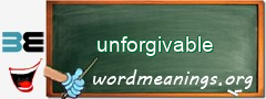 WordMeaning blackboard for unforgivable
